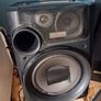sharp large powerful speakers and stands Image 5