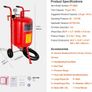 40L Sandblaster, Portable Abrasive Blaster with Pressure Gauge, Ceramic Nozzle, 2.5m Hose, Water Trap & 6" Wheels Image 7