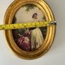 Vintage Print on Silk in Wooden Frame Image 5