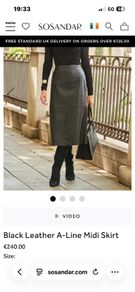 Sosander leather skirt