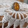 Sterling Silver Ring With Baltic Amber Circumference 57mm Image 3