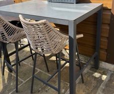 High garden table & chairs (4)