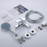 Auralum Chrome Bathtub Mixer Tap, Hand Held Shower Adjustable Holder And Shower Hose Image 6