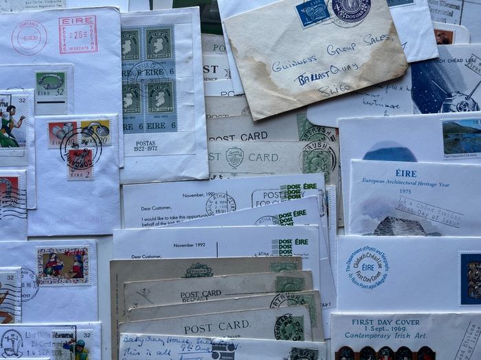 Irish FDC Envelopes Postcards Photos bundle Lot