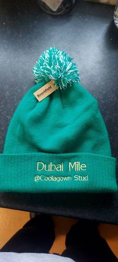 Horse racing stud hat Dubai mile ,,unwanted gift never used ,buyer collects or pays postage thank you, sold as is