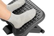 Foot Rest for Under Desk at Work with Massage, Foot Stool with 3 Height Position &amp; 30 Degree Tilt Angle Adjustment for Home, Office