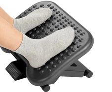 Foot Rest for Under Desk at Work with Massage, Foot Stool with 3 Height Position & 30 Degree Tilt Angle Adjustment for Home, Office