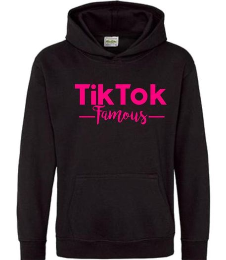 Kids adults TIK TOK famous HOODY , personalised custom hoodie tiktok savage renegade blue  pink txt hoodies
