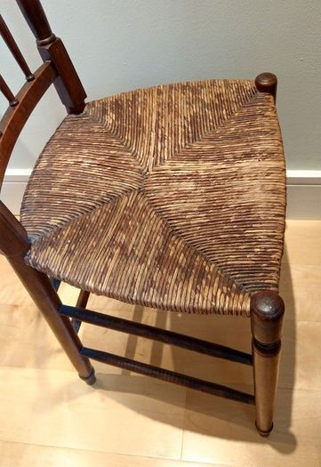 Pair of Edwardian Banister Back Chairs - Stunning!