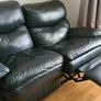 2 seater leather Italian sofa Image 2