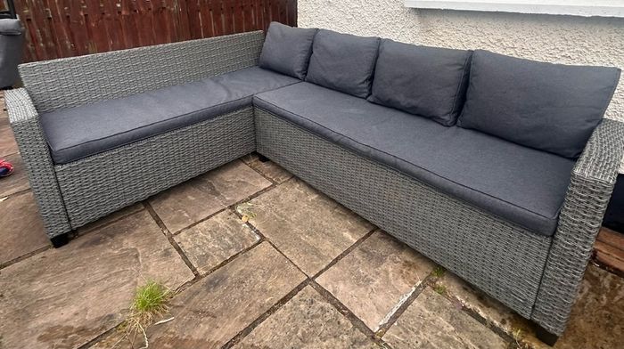 Garden L Shape Chair in Charcoal Grey