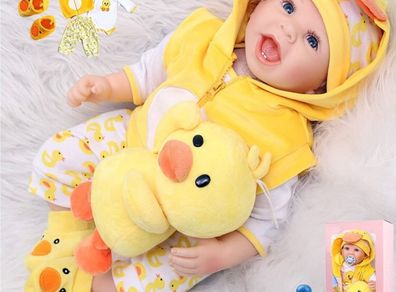 Reborn Baby Dolls 22 Inches 55 Cm That Looks Real Life Babies Realistic Toddler Girl Newborn Soft Vinyl Silicone Doll Birthday Gift Toys (FREE POSTAGE)