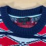 Ted Baker London Glenfer Jacquard Crewneck Sweater Red White Blue - Size 3 - M Image 2