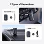 Car Bluetooth 5.3 AUX Adapter, Mini Bluetooth 5.3 Receiver for Home Stereo/Speaker/Wired Headphones/Car, Bluetooth Car Receiver AUX, Handsfree Call, Dual Device Connection, 15 Hour Playtime Image 2