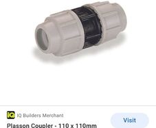 water pipe 110mm coupler/waterpipe fitting