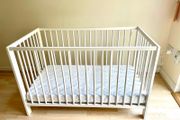 Ikea Gulliver baby cot and matress