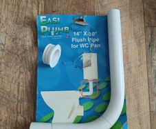 14" X 10" White Flushpipe for WC Pan  / Internal Flush Pipe Connector