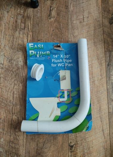14" X 10" White Flushpipe for WC Pan  / Internal Flush Pipe Connector