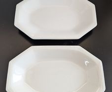 Johnson Bros Snowhite Regency Serving Dishes Set of 2 Made in England