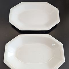 Johnson Bros Snowhite Regency Serving Dishes Set of 2 Made in England