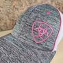 Womens Ariat baseball cap mesh trucker snapback white pink horseriding equestrian wear Image 3