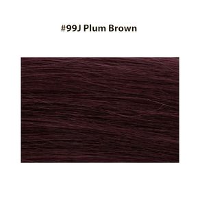 Micro Ring Hair Extensions 20" Double Drawn I Tip Remy Hair 25g - #99J Plum Brown