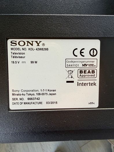 40" Sony Bravia Smart TV