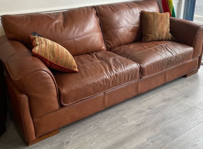 2 seater leather sofa