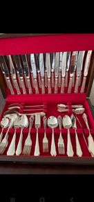 124 Piece (12 Place Settings) Newbridge Silverware EPNS Canteen of Cutlery (Dubarry collection)