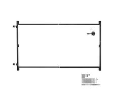 Gate Building Kit, Fits 60 to 96 in Wide Openings, Up from 6 to 7 ft High Fence, Adjustable Gate Building