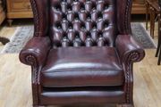 Leather Wingback Armchair