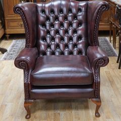 Leather Wingback Armchair