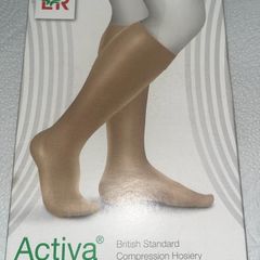 Compression socks ACTIVA CLASS1 T/LENGTH Closed toe XL sand colour