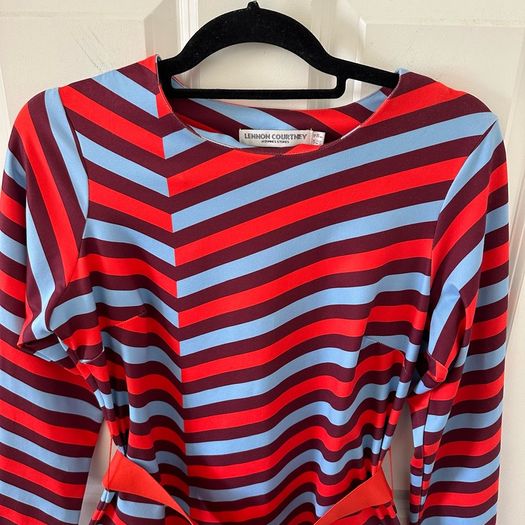 Lennon Courtney Striped Belted Blouse UK10