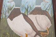 Original Framed Painting of Ducks, Simple &amp; Original, Signed