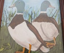 Original Framed Painting of Ducks, Simple & Original, Signed
