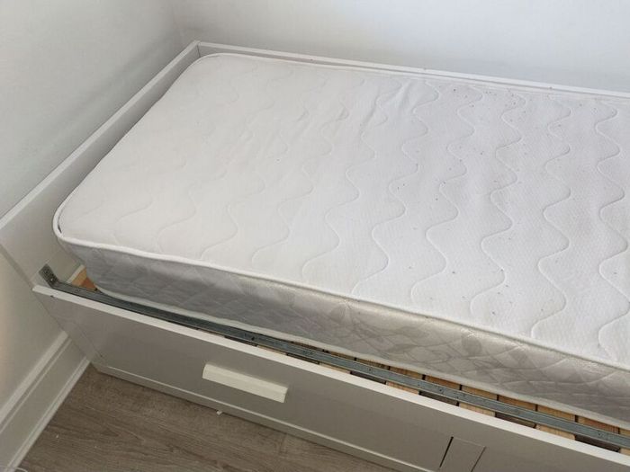 Ikea Brimnes bed and Pocket sprung mattress