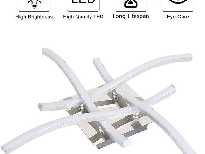 NEW SALE LED Ceiling Light, Elegant Curved Design 4 Built-in LED Boards, 28W Cool White Light 6000K,Modern Ceiling Fixture for Living Rooms, Kitchen Hallway and Bedroom,2000 Lumens