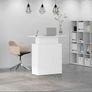 Reception Desk White 100x40x104 cm Engineered Wood Image 5