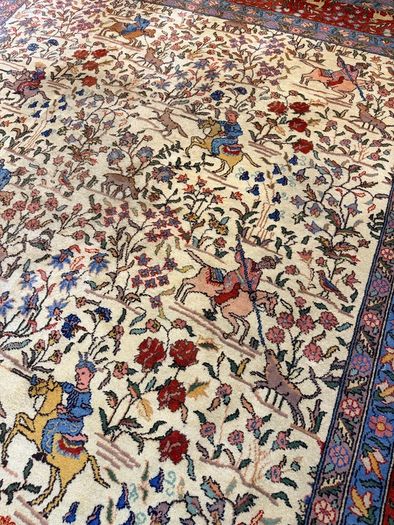 Magnificent Large Vintage Iranian Kashmar Rug