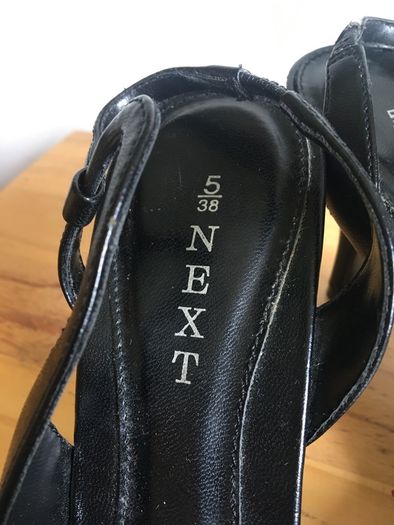 Next leather heeled sandals, uk5