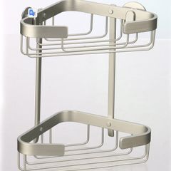 Aluminium Two Tier Corner Bathroom Caddy