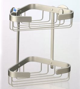 Aluminium Two Tier Corner Bathroom Caddy
