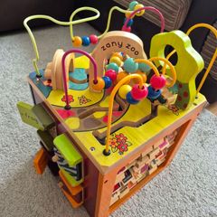 Battat Zany Zoo Wooden Activity Cube