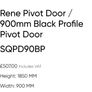 Matt Black Pivot Shower Door Image 3