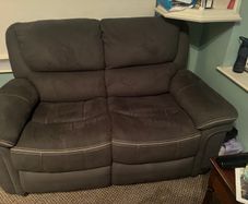 2 Seater Suede Sofa