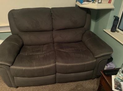 2 Seater Suede Sofa