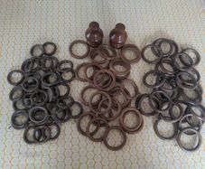Curtain rail rings and ends