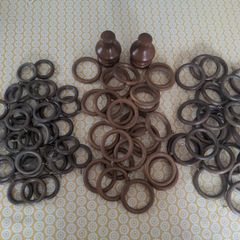 Curtain rail rings and ends