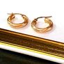 Vintage 9ct Gold Twist/Rope Earrings Image 9